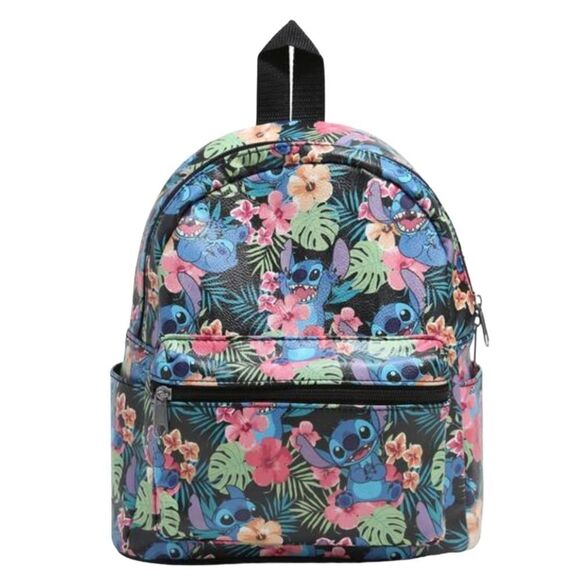 Disney Loungefly Floral Lilo and Stitch Mini Backpack - Picture 1 of 5